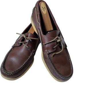 Sebago Docksides Brown Leather Boat Shoes Men’s 10M Classic Casual Nautical